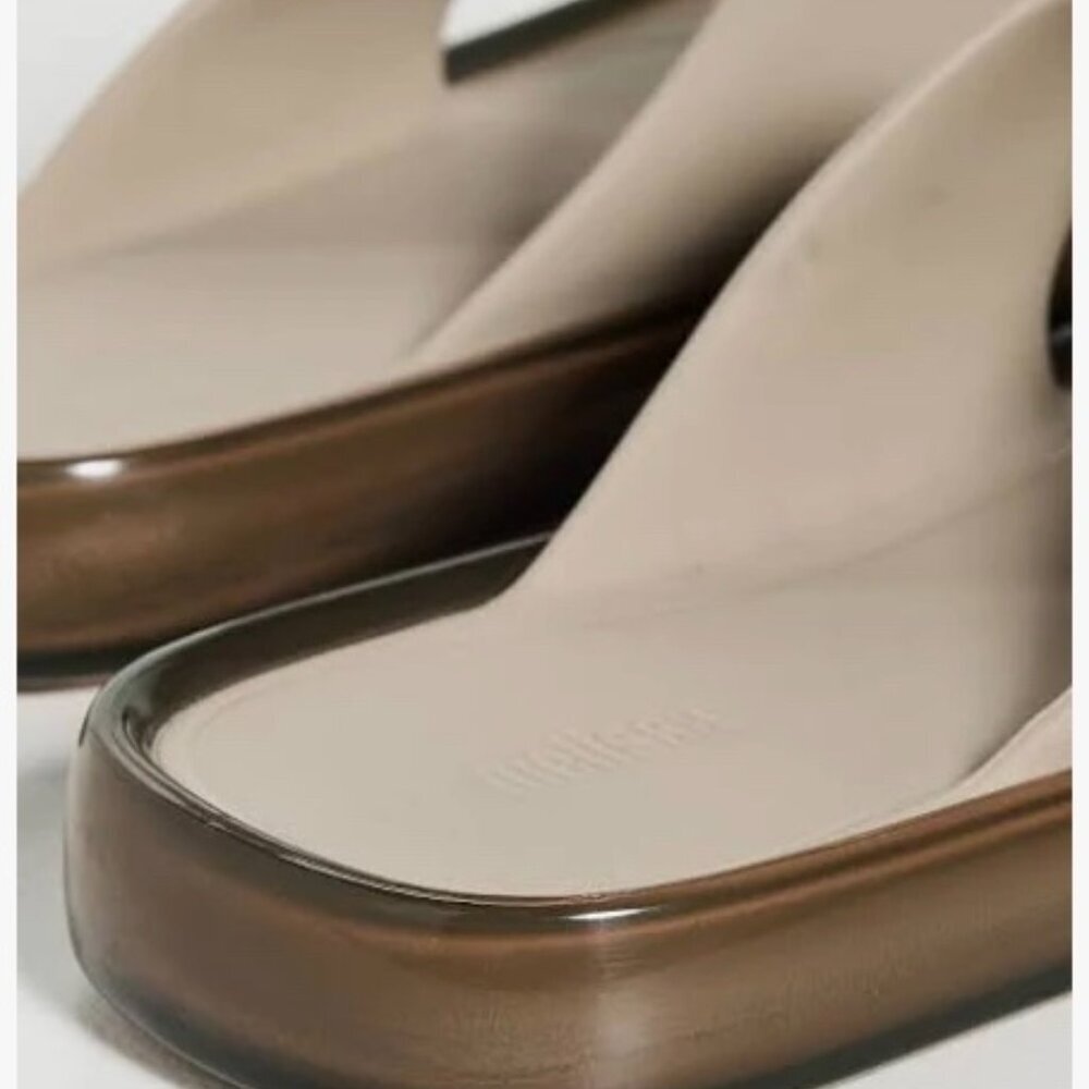 Melissa Float Thong Sandals Size 7 Beige Bubble Gum Free People NIB Retail $80 - Picture 4 of 10